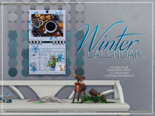  The Sims Resource: Winter calendar by sugar owl