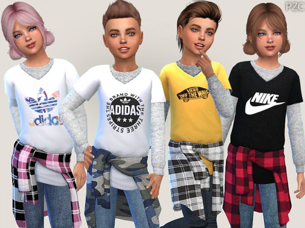  The Sims Resource: Everyday and Sporty Outfits For Children by Pinkzombiecupcakes