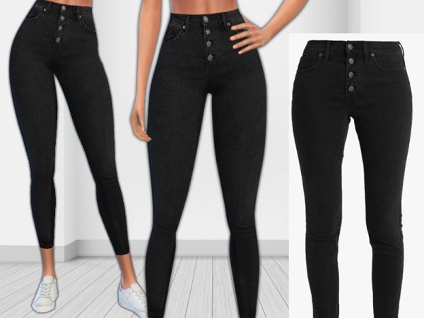  The Sims Resource: Dr Denim Button Fit Jeans by Saliwa