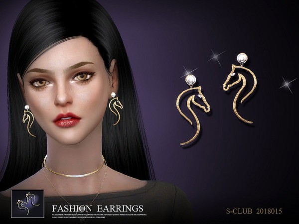  The Sims Resource: Earring 201815 by S Club