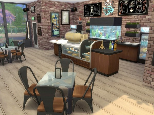  The Sims Resource: Urban Cafe by Homes by Elise