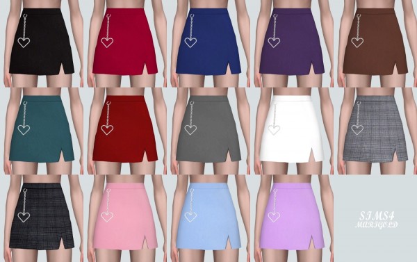  SIMS4 Marigold: Heart Chain Mini Skirt