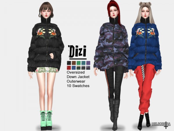  The Sims Resource: DIZI   Oversized Jacket by Helsoseira