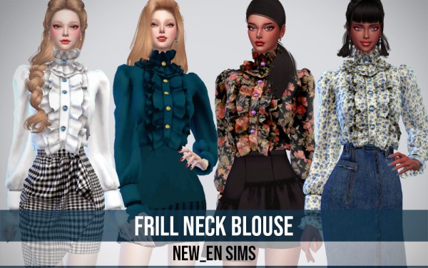 Newen: Frill Neck Blouse