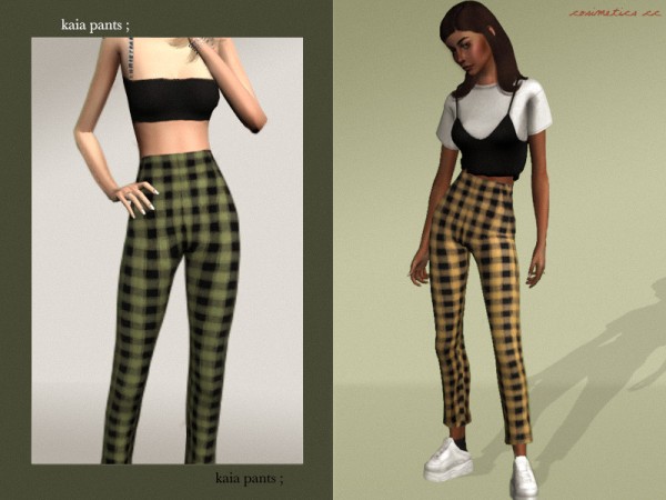  The Sims Resource: Kaia pants by cosimetics