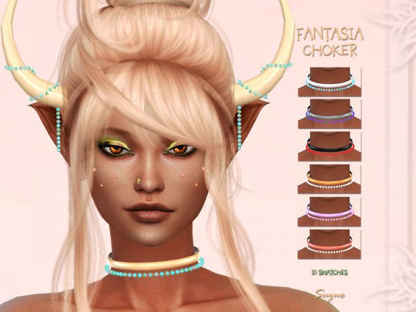  The Sims Resource: Fantasia Choker by Suzue
