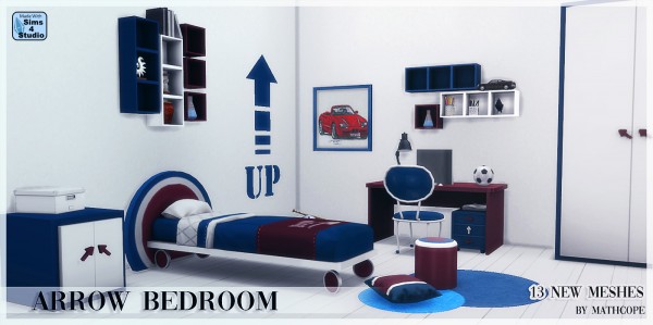  Sims Studio: Arrow Bedroom by Mathcope