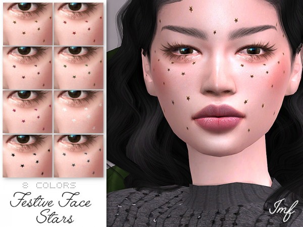  The Sims Resource: Festive Face Stars by IzzieMcFire