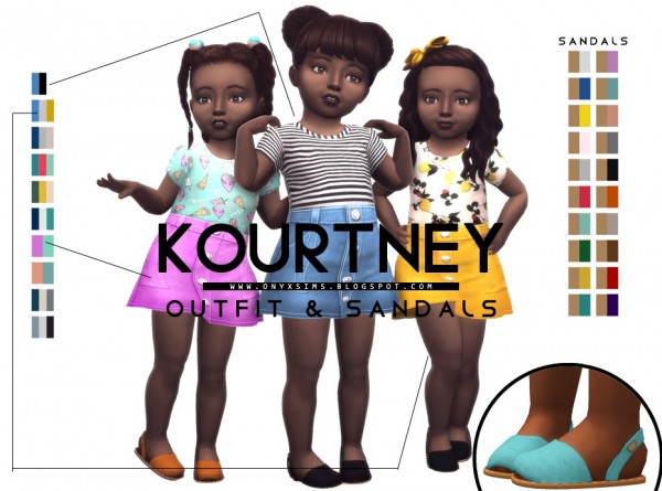Onyx Sims: Kourtney Dress and Sandals