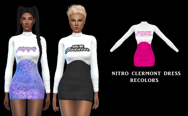  Leo 4 Sims: Clermont Dress recolored
