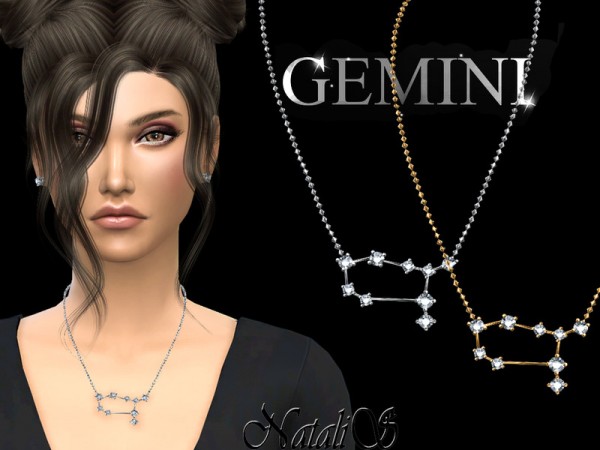  The Sims Resource: Gemini zodiac necklace by NataliS