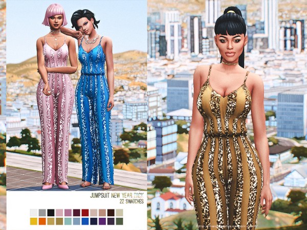  The Sims Resource: Jumpsuit NEW YEAR by HelgaTisha