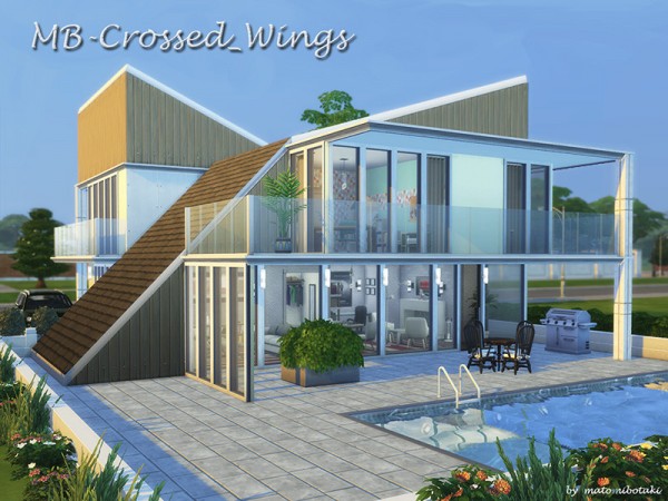  The Sims Resource: Crossed Wings by matomibotaki