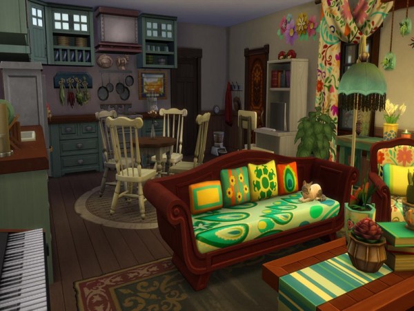  The Sims Resource: Boho Cabin In The Woods by staralien