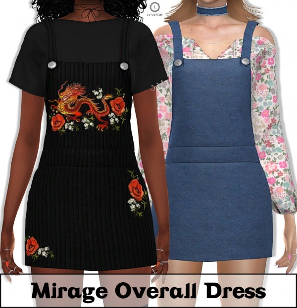  LumySims: Mirage Overall Dress