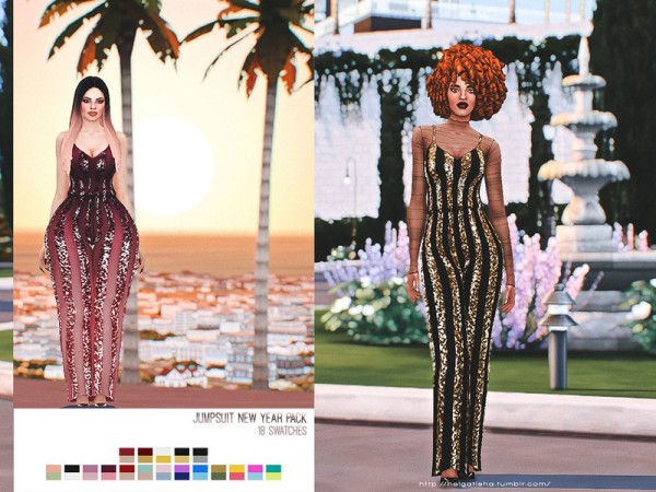  The Sims Resource: Jumpsuit NEW YEAR by HelgaTisha