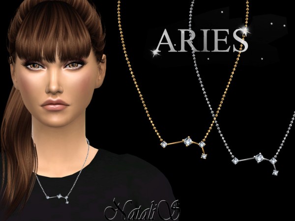  The Sims Resource: Aries zodiac necklace by NataliS