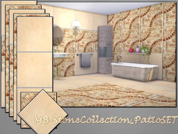  The Sims Resource: Stone Collection Patio tile set by matomibotaki