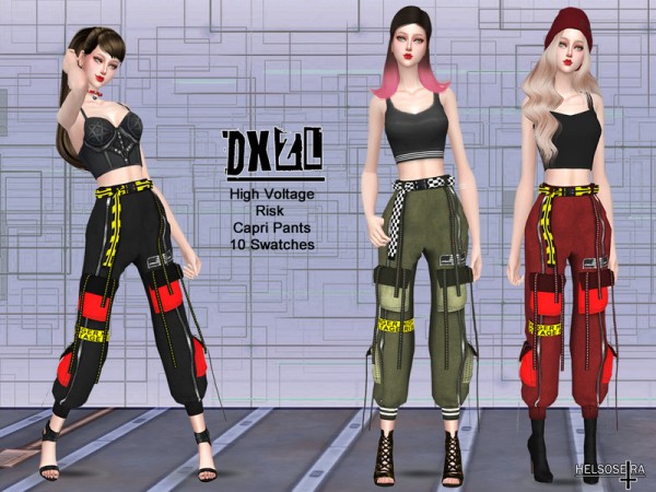  The Sims Resource: DXZL   Capri Pants by Helsoseira
