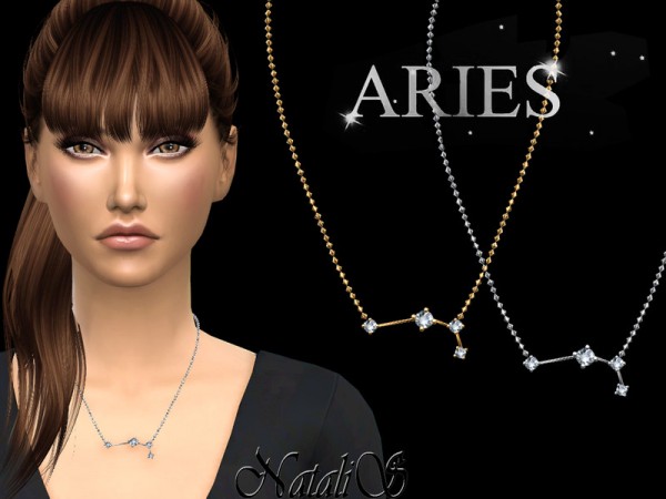  The Sims Resource: Aries zodiac necklace by NataliS