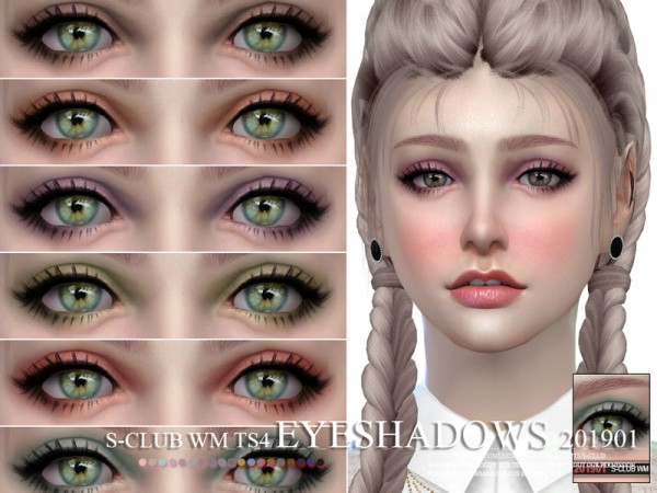  The Sims Resource: Eyeshadow 201901 by S Club