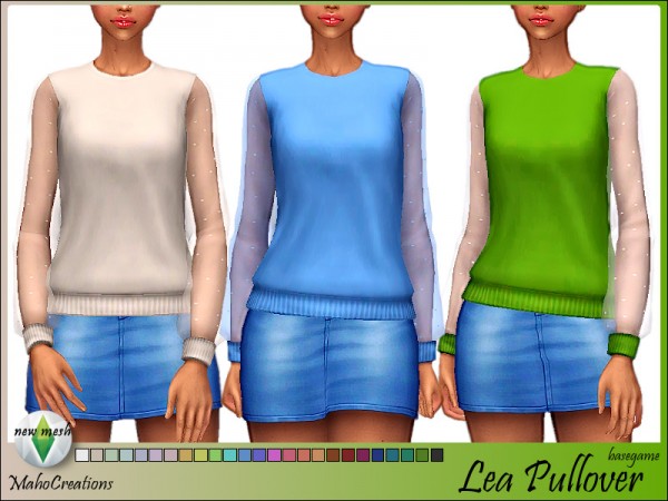  The Sims Resource: Pullover Lea by MahoCreations