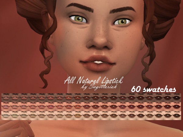  The Sims Resource: All Naturel Lipstick by Sagittariah