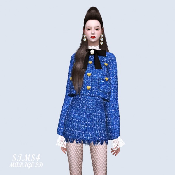  SIMS4 Marigold: Tweed Mini Skirt