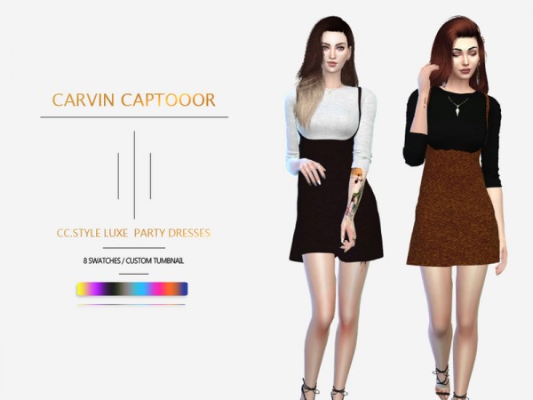  The Sims Resource: Style Luxe Party Dresses by carvin captoor