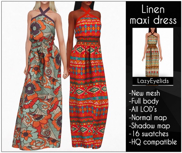  Lazyeyelids: Linen maxi dress