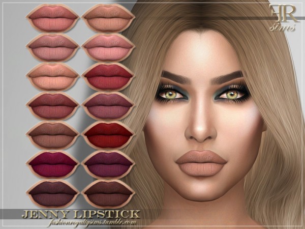  The Sims Resource: Jenny Lipstick by FashionRoyaltySims