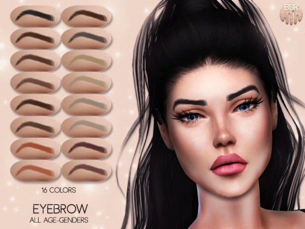  The Sims Resource: Realistic Eyebrow BW02 by busra tr