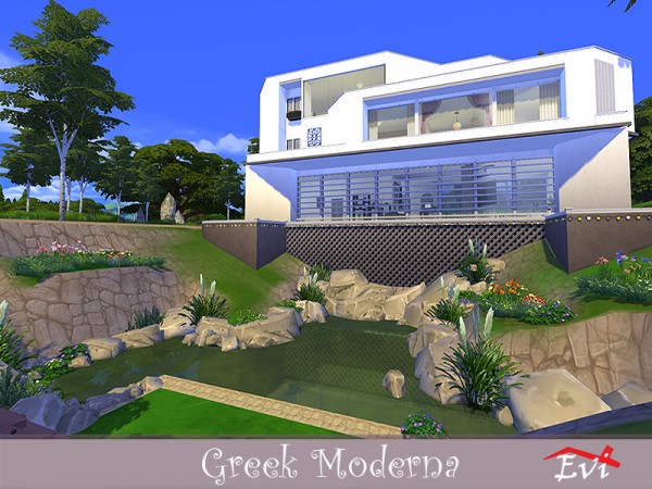  The Sims Resource: Greek Moderna house by evi