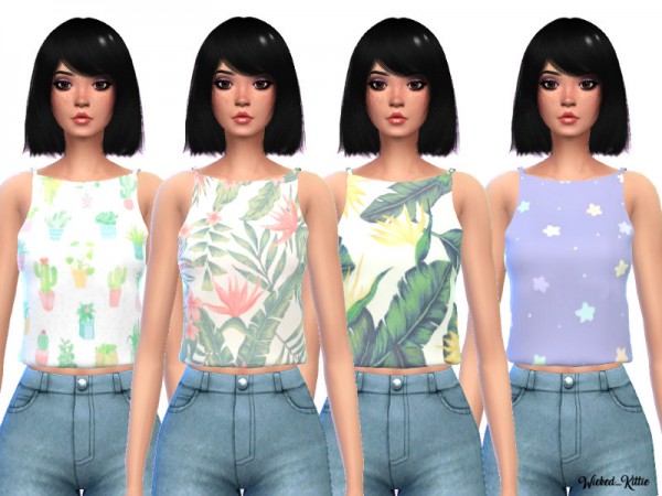  The Sims Resource: Pastel Tank Tops by Wicked Kittie