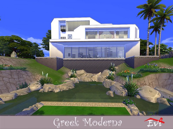  The Sims Resource: Greek Moderna house by evi