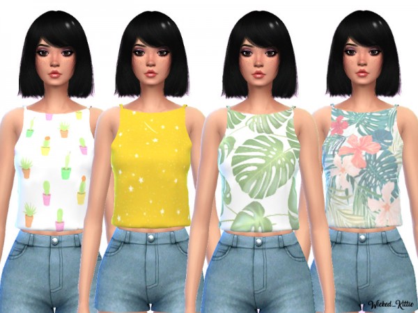  The Sims Resource: Pastel Tank Tops by Wicked Kittie