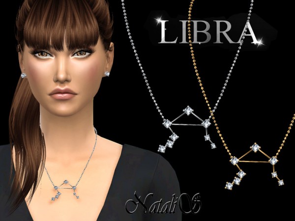  The Sims Resource: Libra zodiac necklace by NataliS