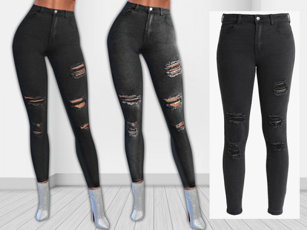  The Sims Resource: Even and Odd Level Ripped Jeans by Saliwa