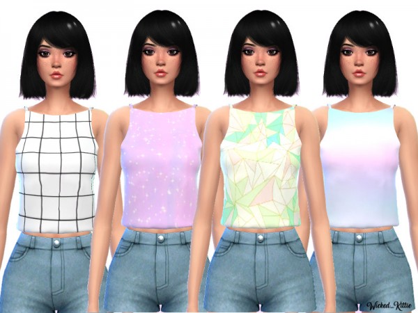  The Sims Resource: Pastel Tank Tops by Wicked Kittie