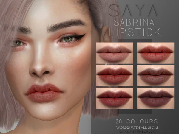  The Sims Resource: Sabrina Lipstick by SayaSims