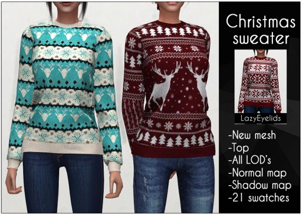  Lazyeyelids: Christmas sweater