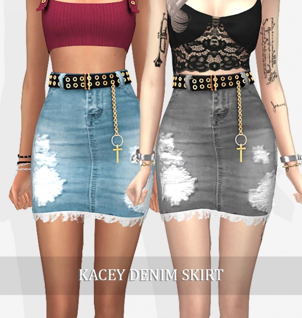 Grafity-cc: Kacey Deni Skirt Belt • Sims 4 Downloads