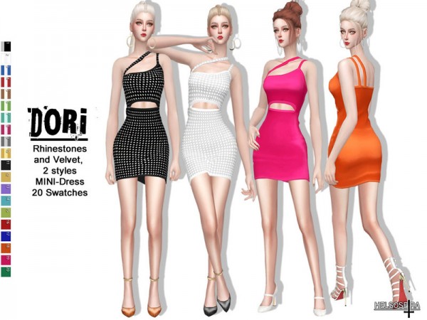  The Sims Resource: DORI   Mini Dress by Helsoseira