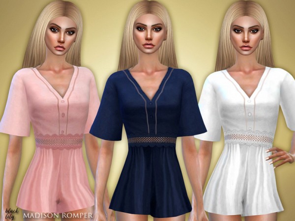 The Sims Resource: Madison Romper by Black Lily • Sims 4 Downloads