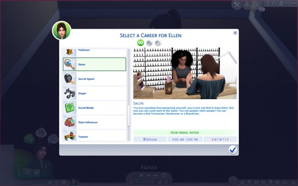 Mod The Sims: Salon Career by ellenplop