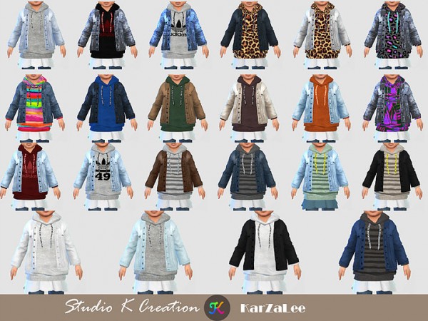 Studio K Creation: Jeans Jacket hoodie top   toddler