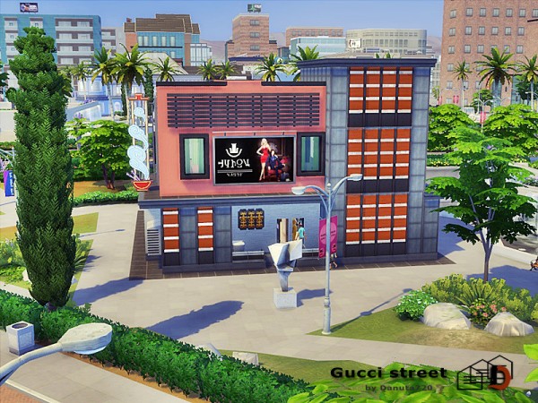  The Sims Resource: Gcci street by Danuta720