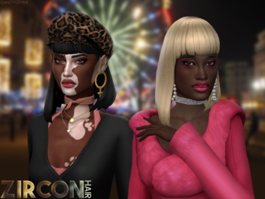  Candy Sims 4: Zircon Hairstyle