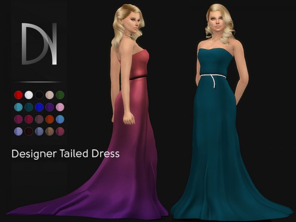  The Sims Resource: Designer Tailed Dress by DarkNighTt