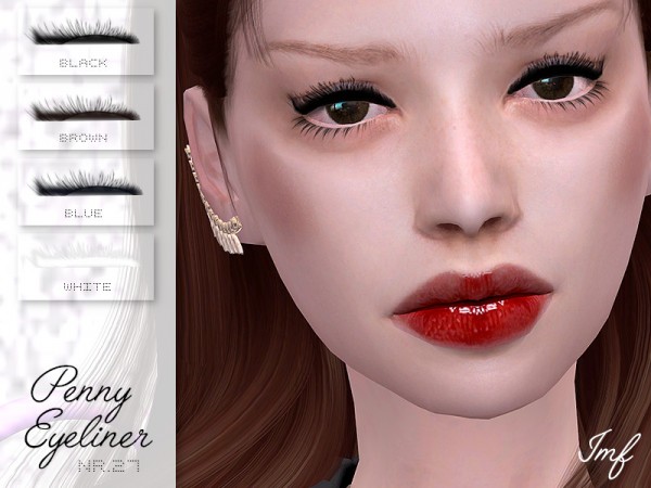  The Sims Resource: Penny Eyeliner with upper lashes N.27 by IzzieMcFire